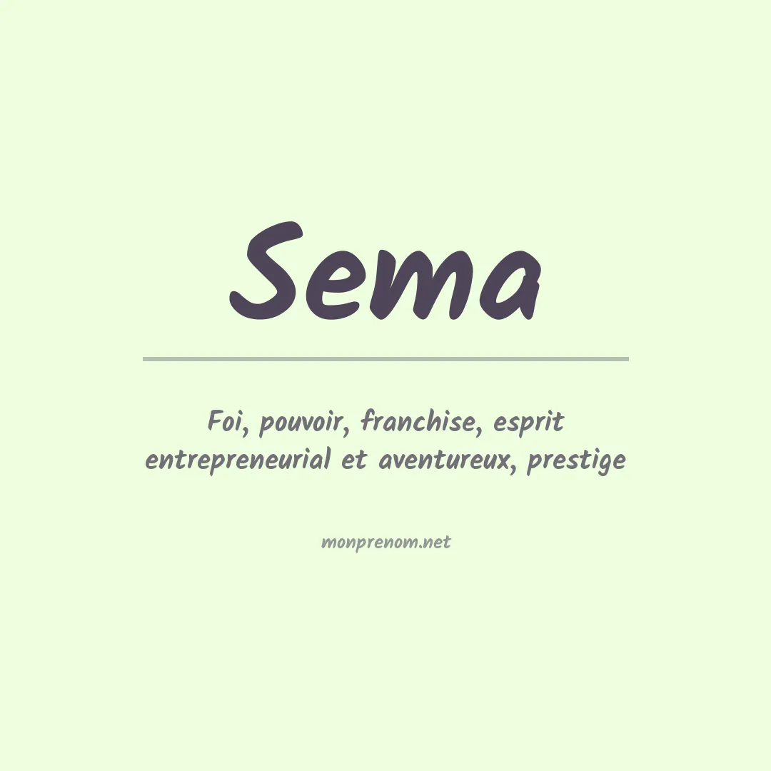 Prénom Sema