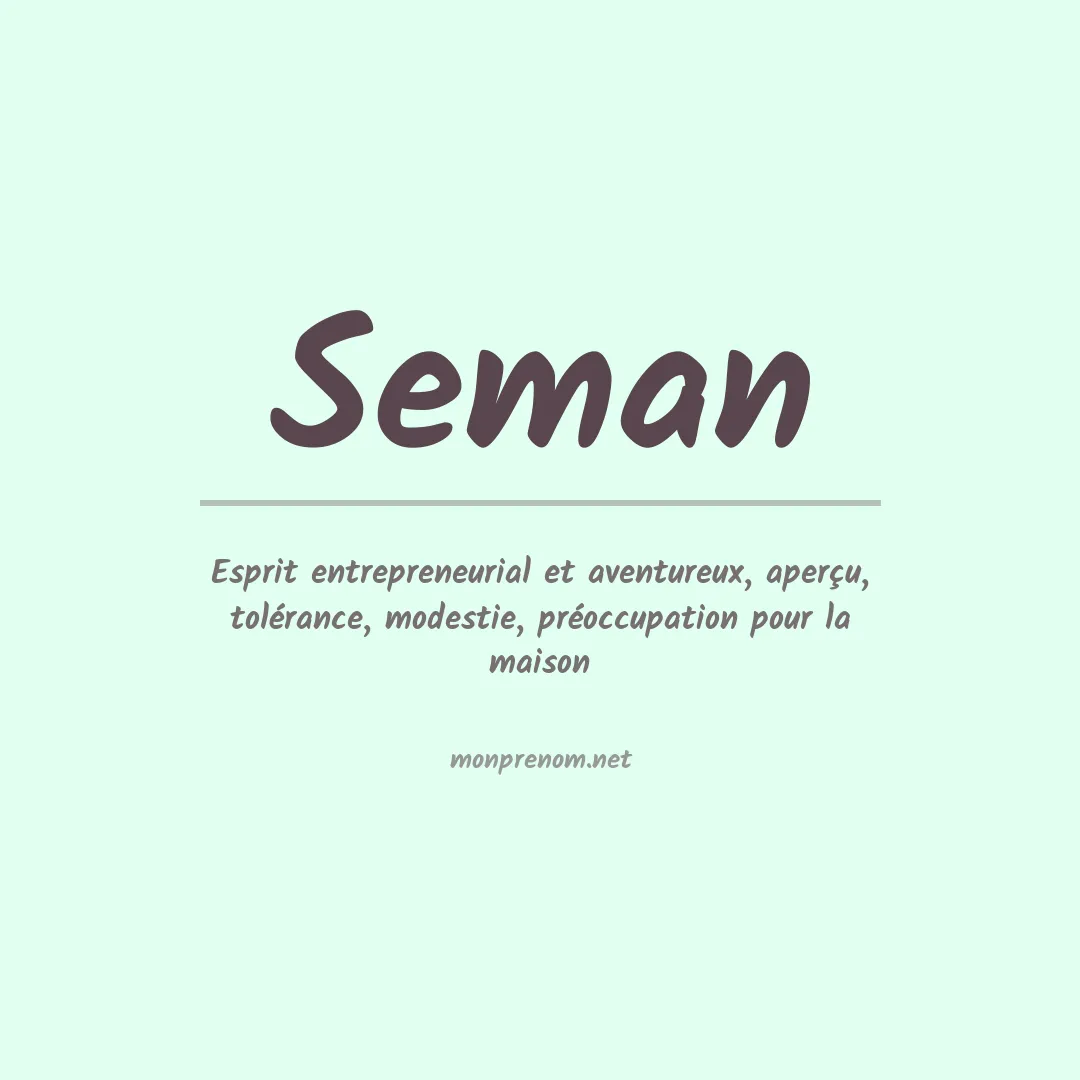 Prénom Seman