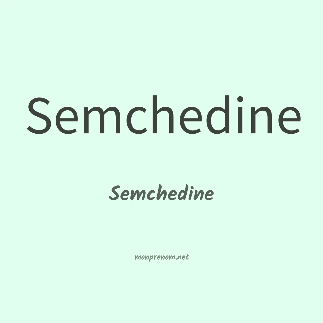 Semchedine en chinois