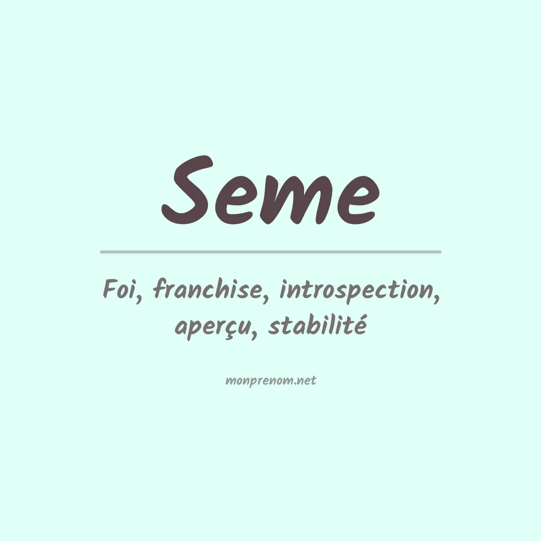 Prénom Seme
