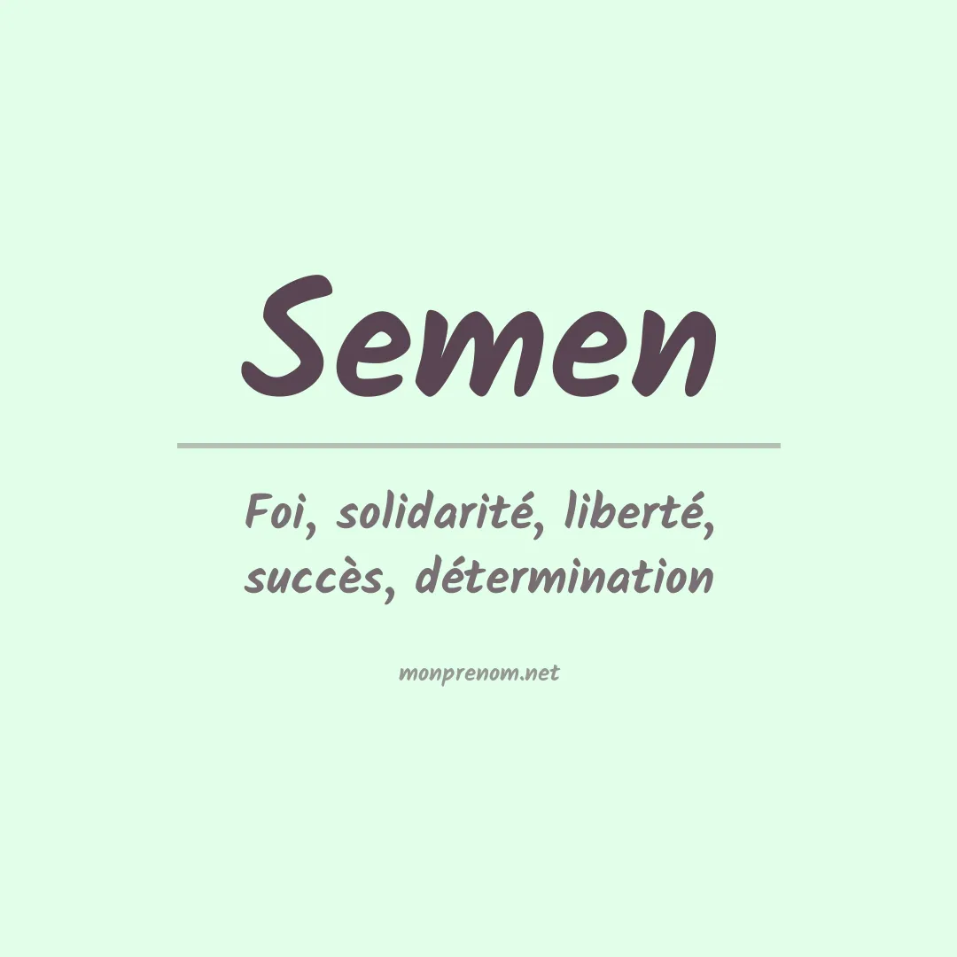 Signification du prénom Semen