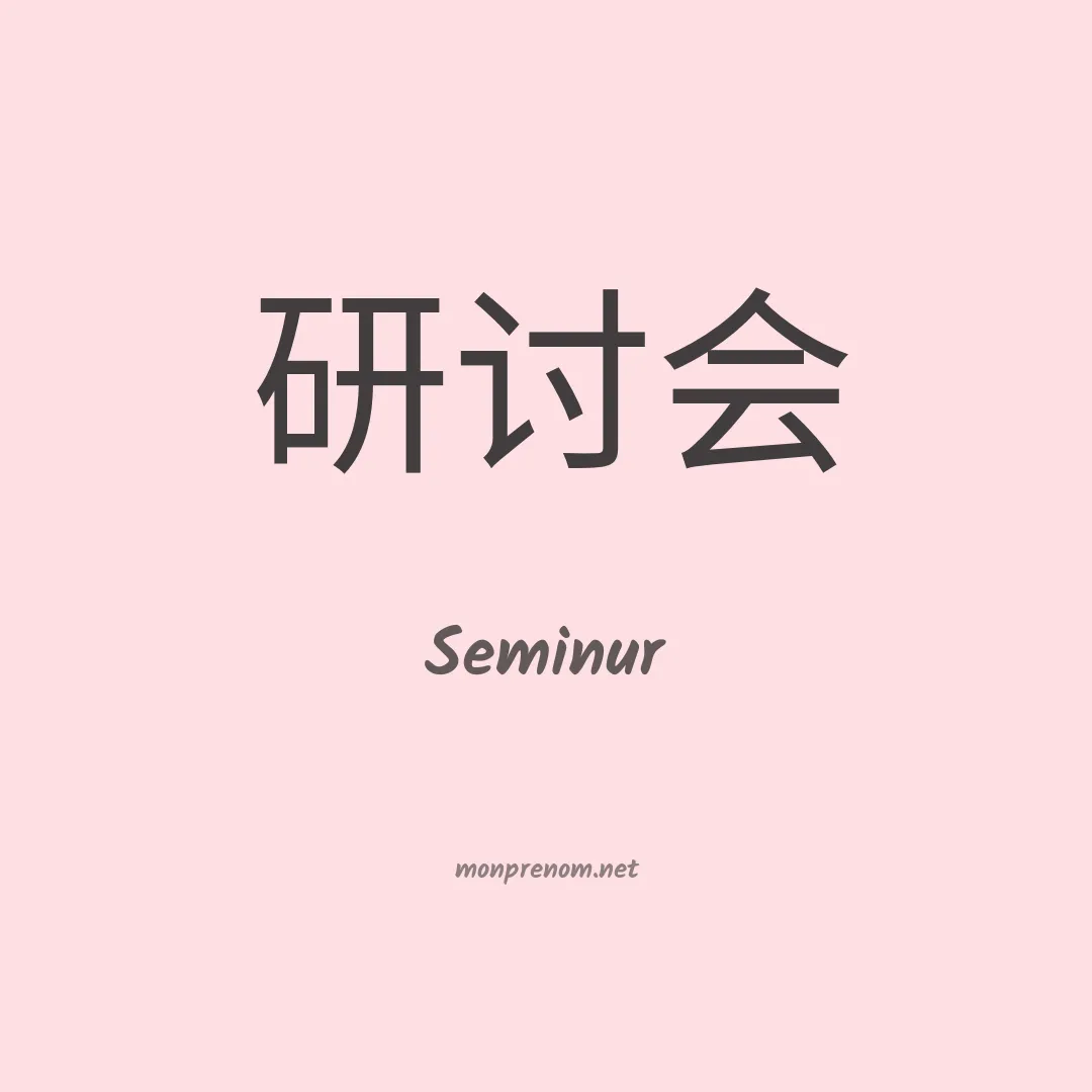 Seminur en chinois