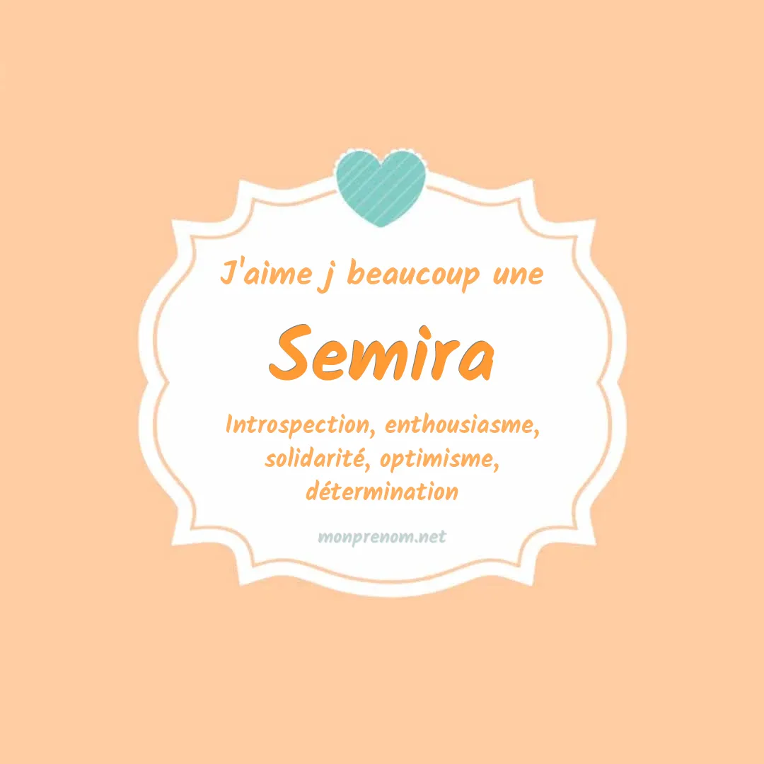 J'aime beaucoup Semira