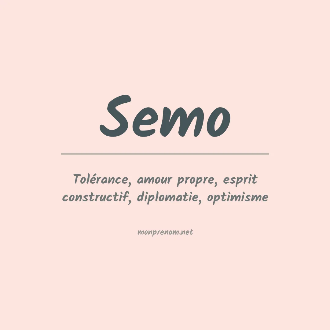 Prénom Semo