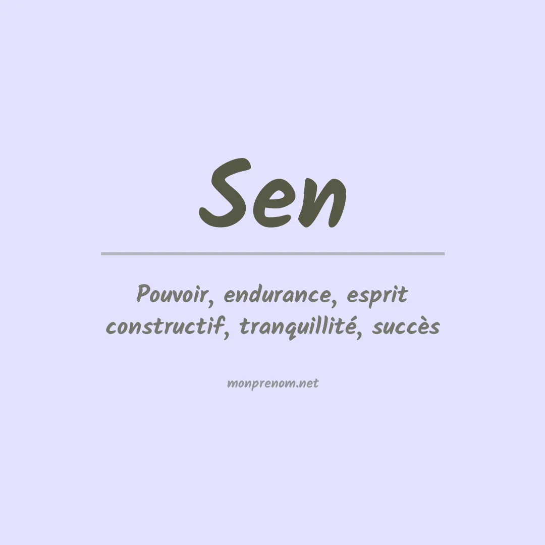 Prénom Sen