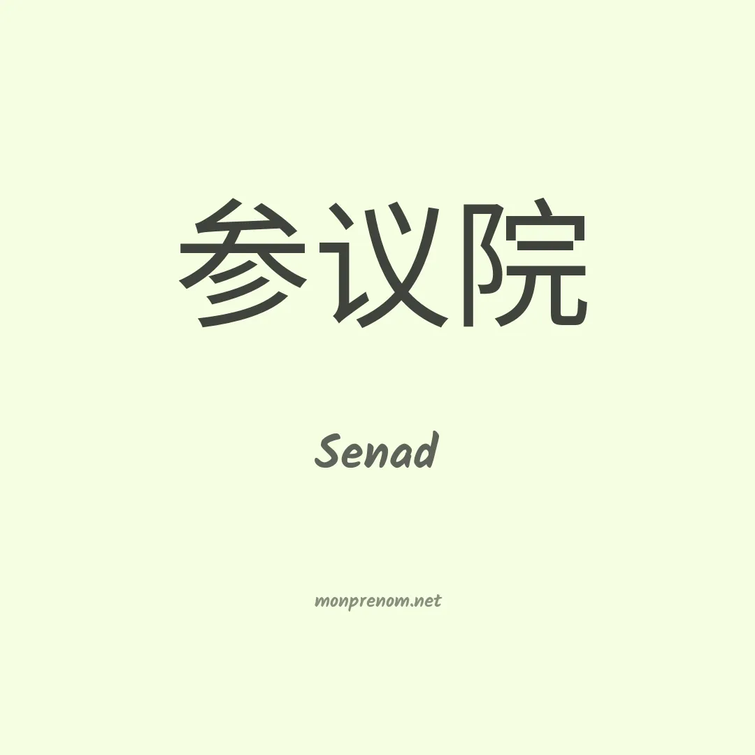 Senad en chinois