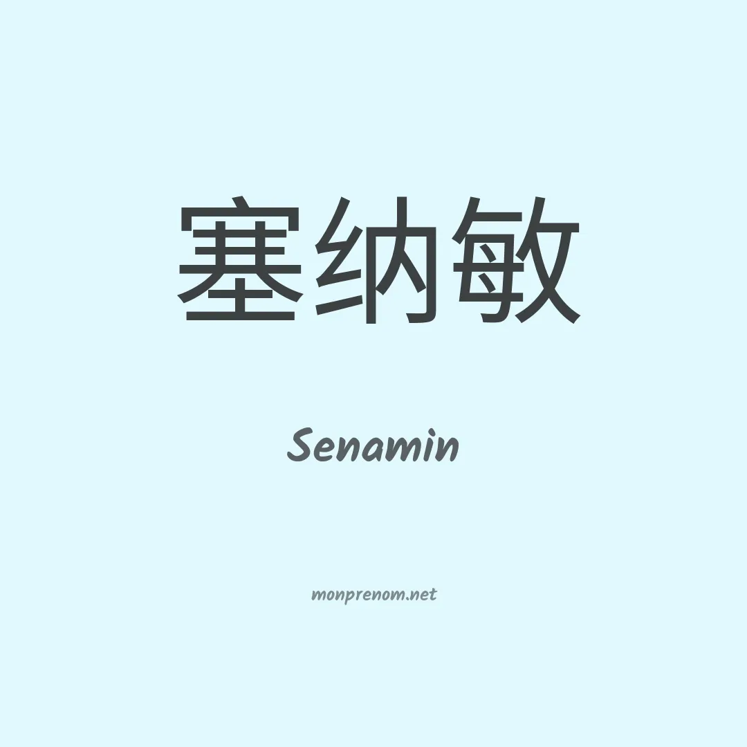 Senamin en chinois
