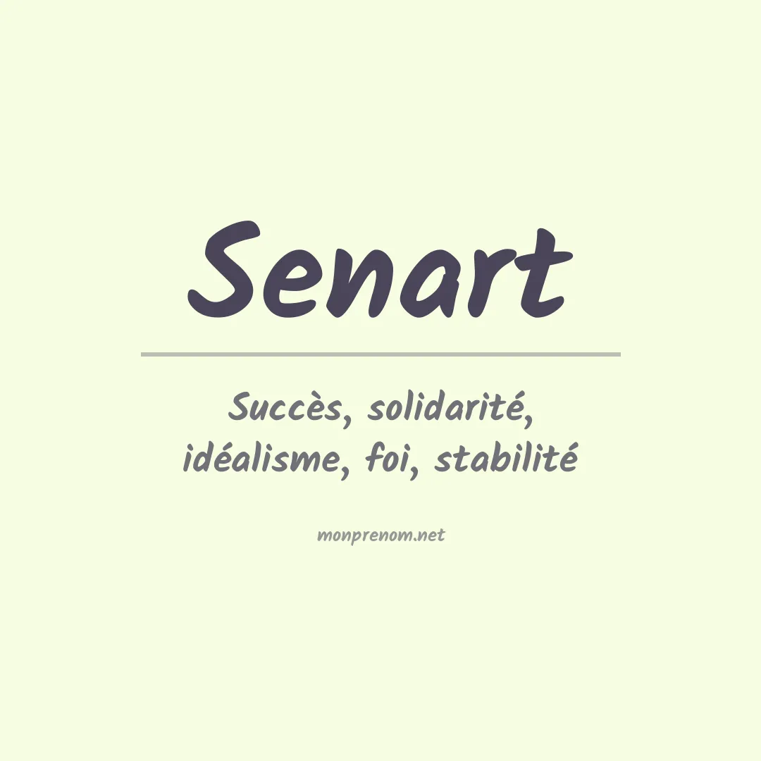 Signification du prénom Senart