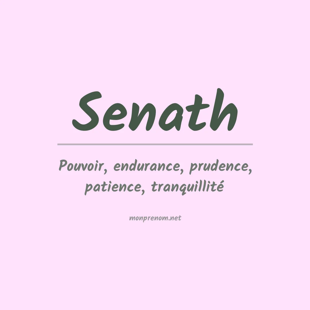 Signification du prénom Senath
