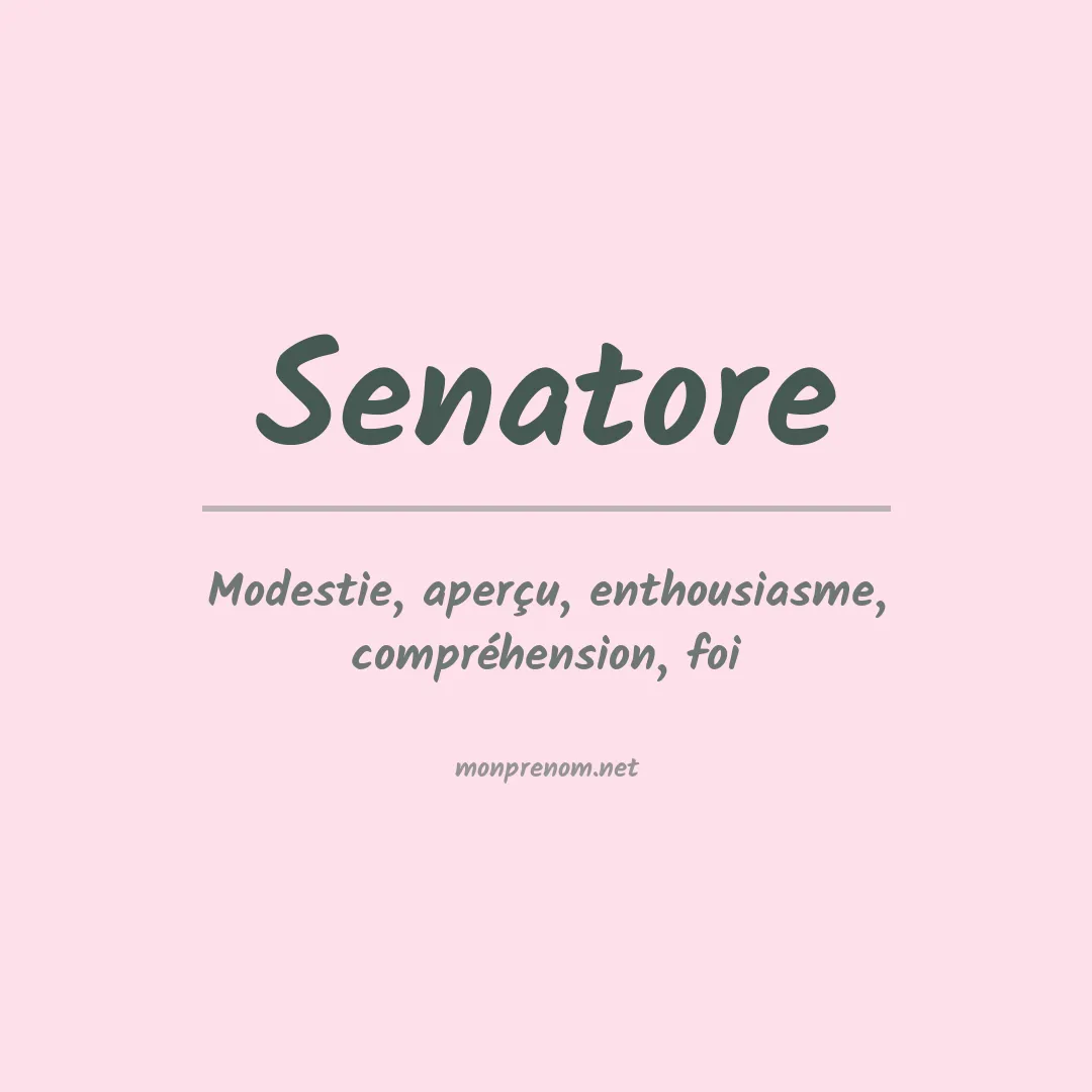 Prénom Senatore