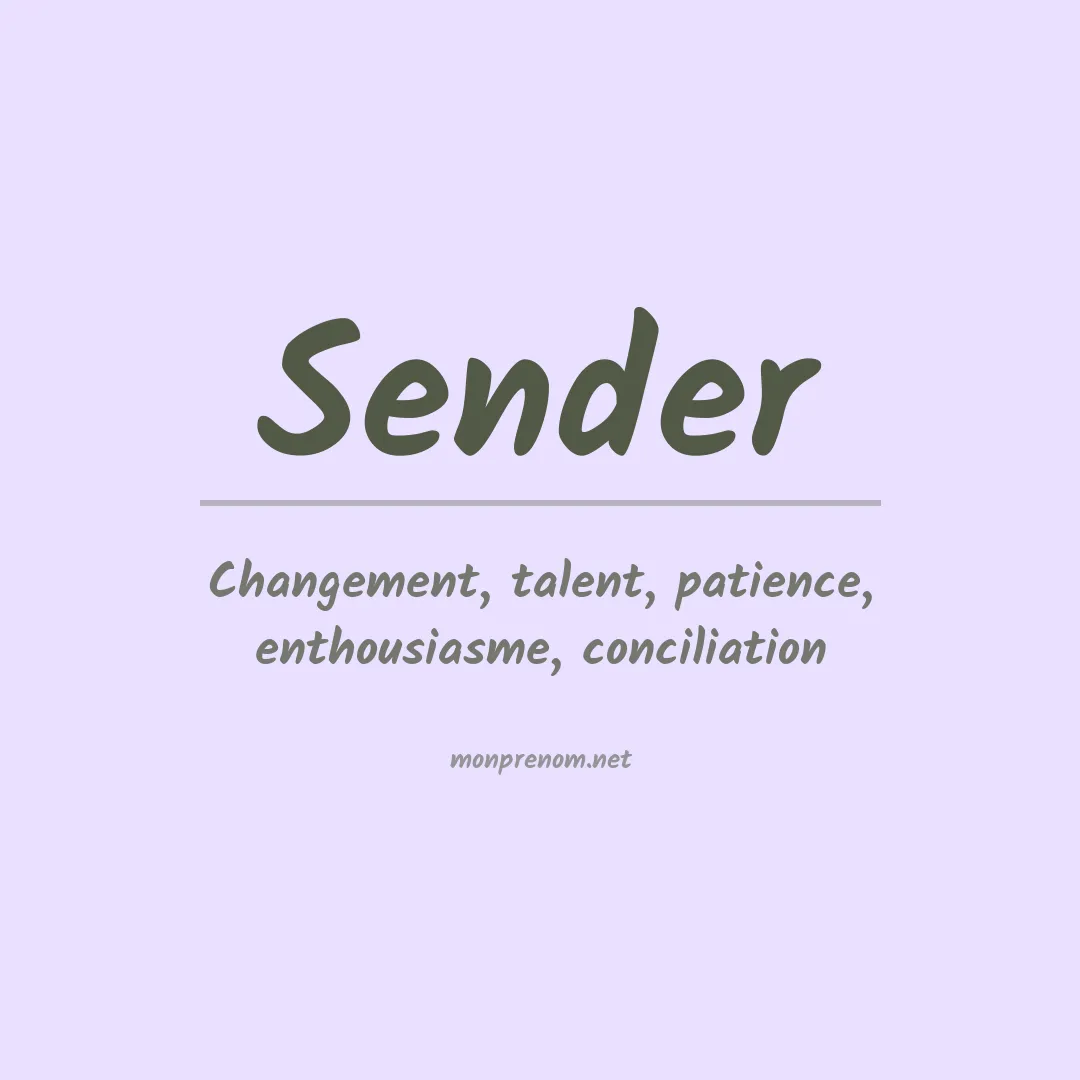 Prénom Sender
