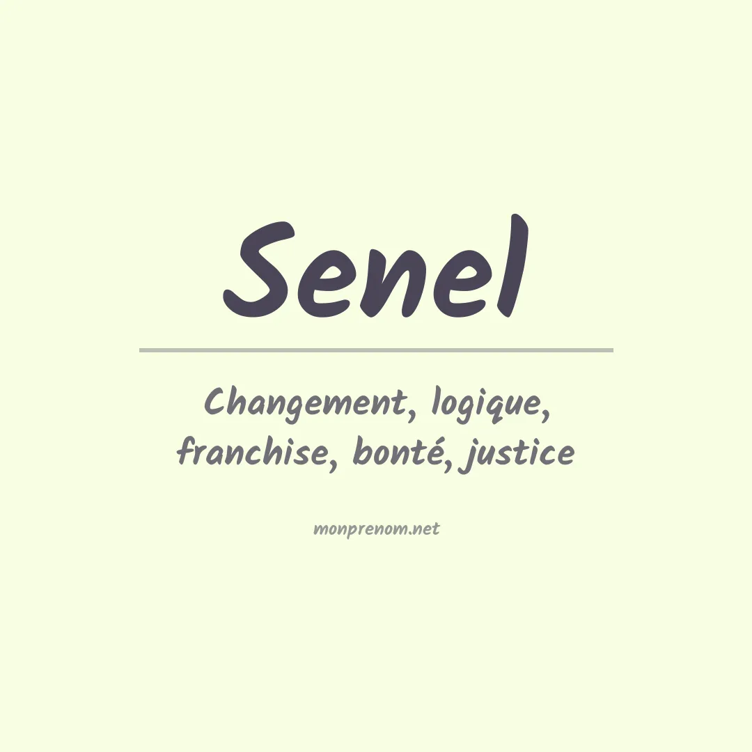 Prénom Senel