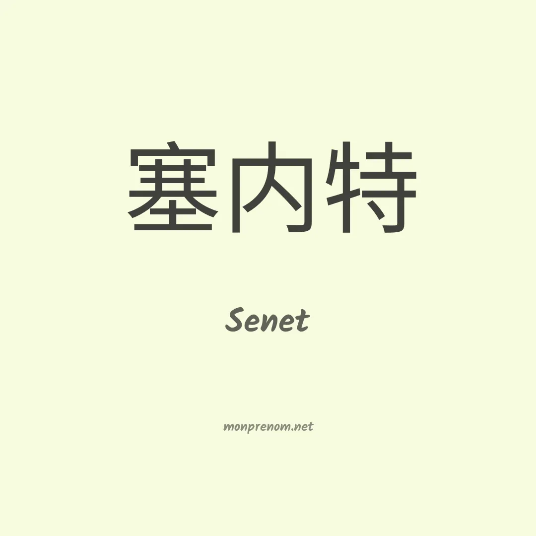 Senet en chinois