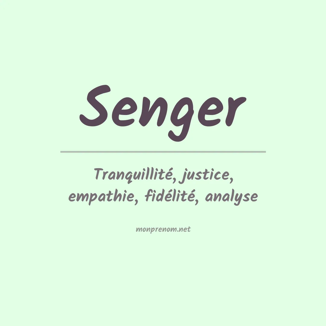 Prénom Senger