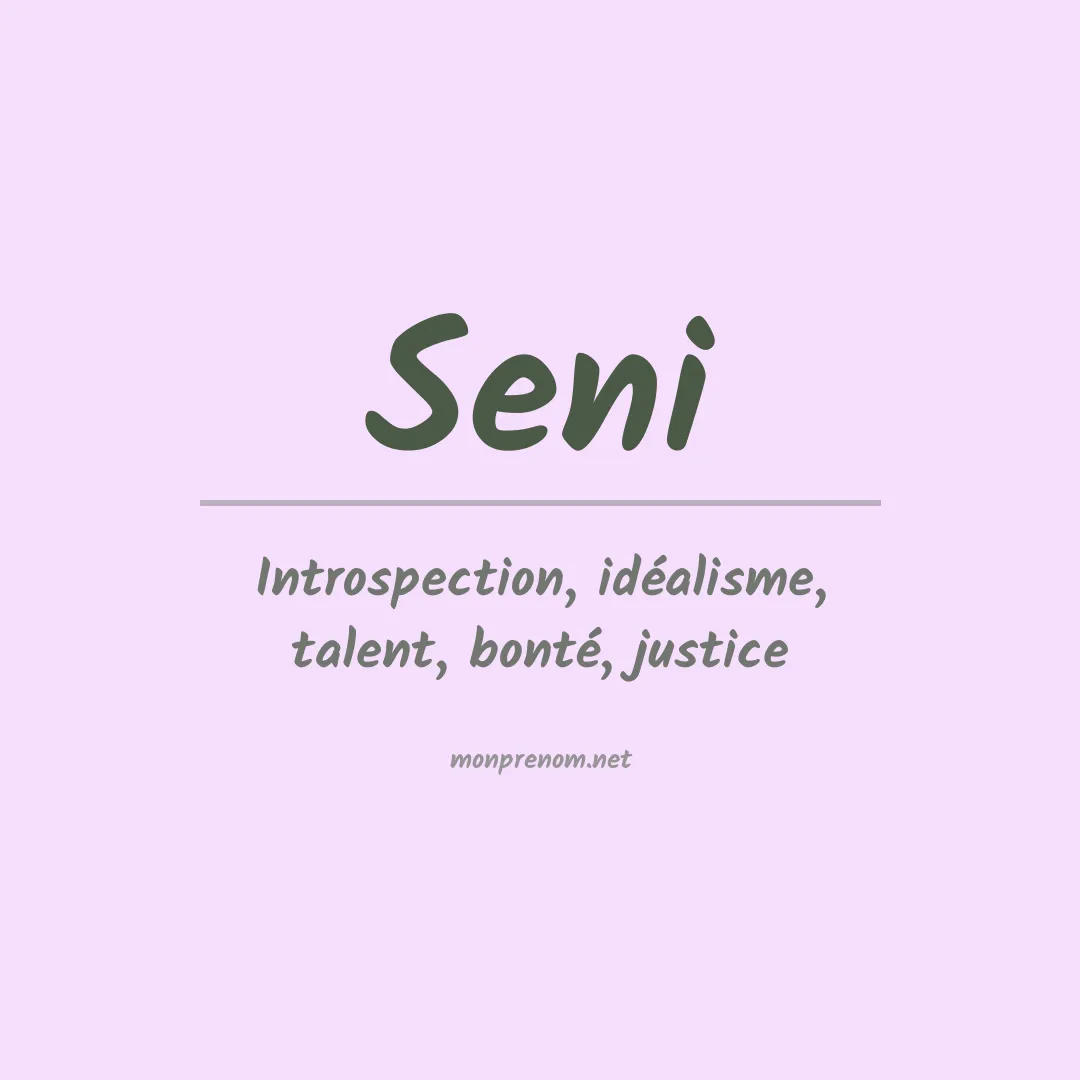 Prénom Seni