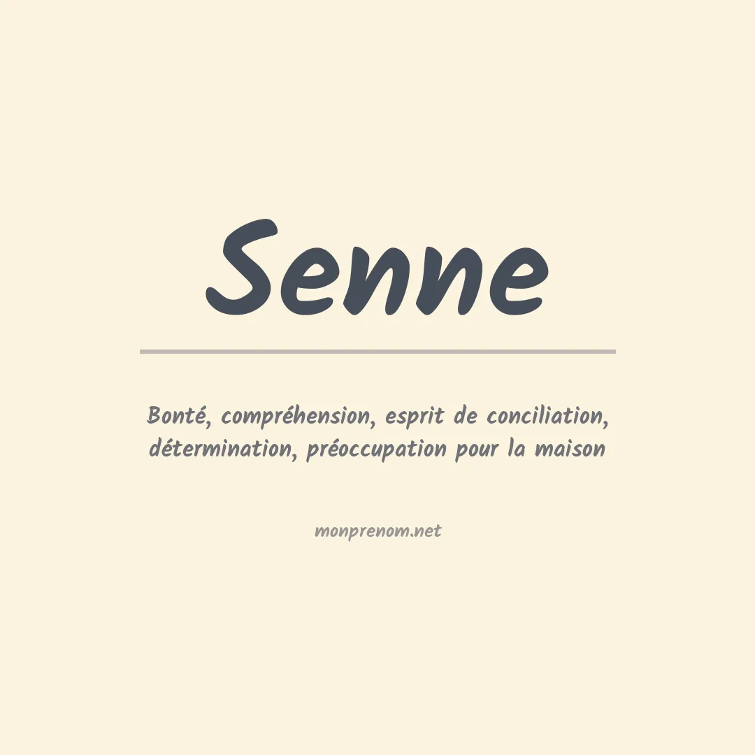 Prénom Senne