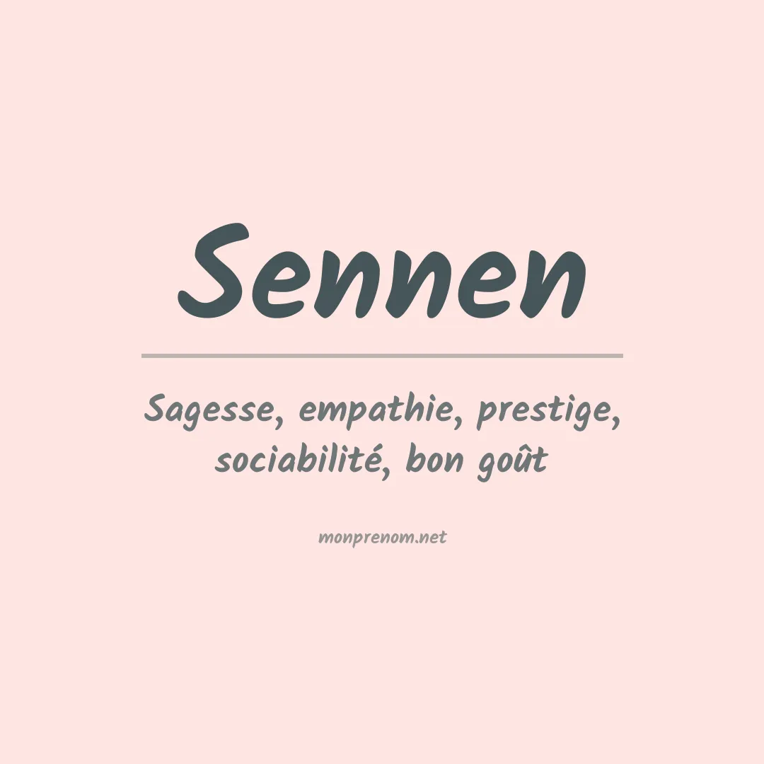 Signification du prénom Sennen