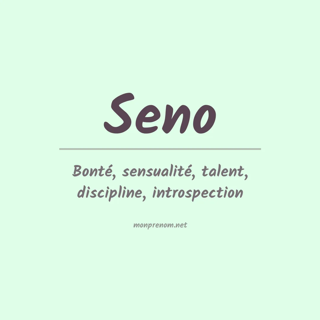 Prénom Seno
