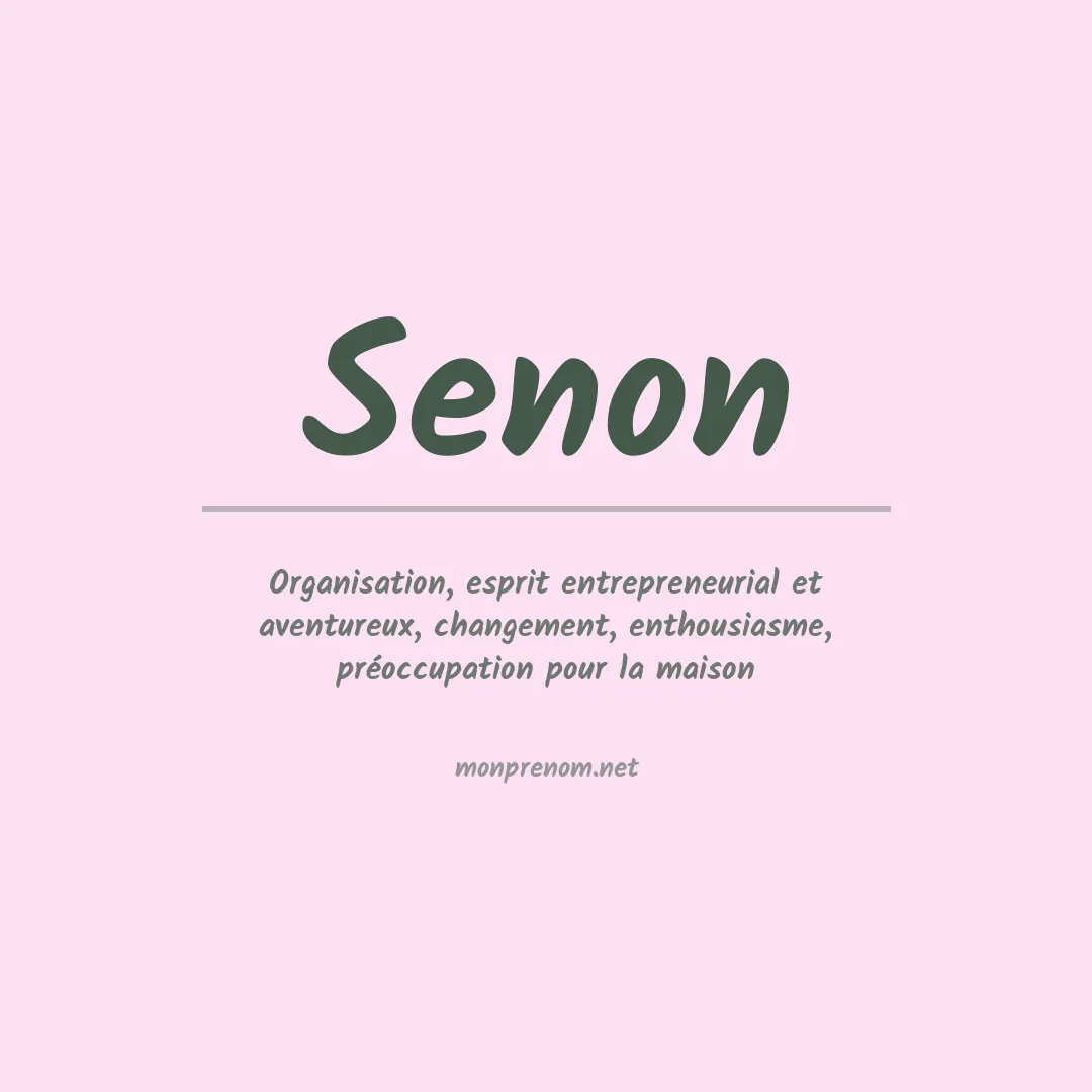 Prénom Senon