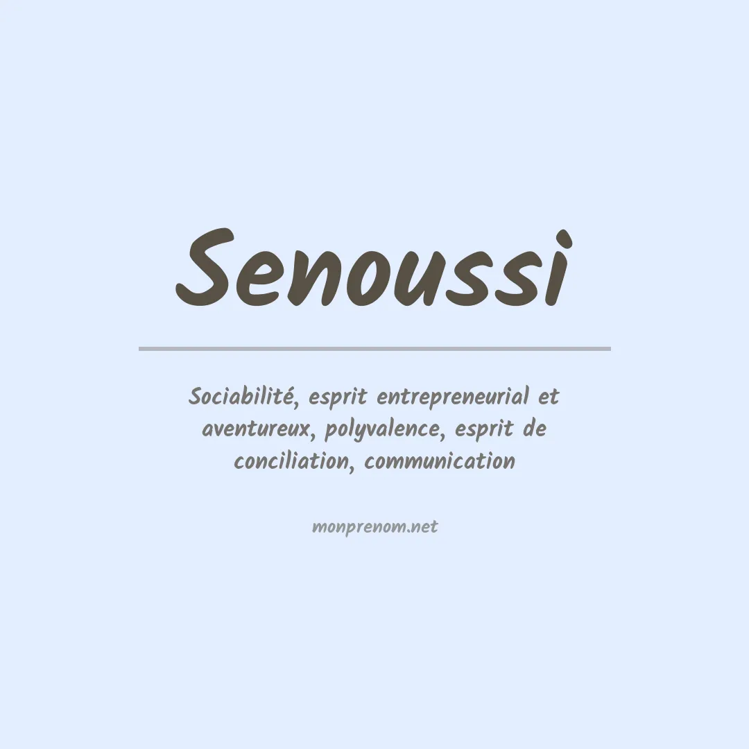 Prénom Senoussi