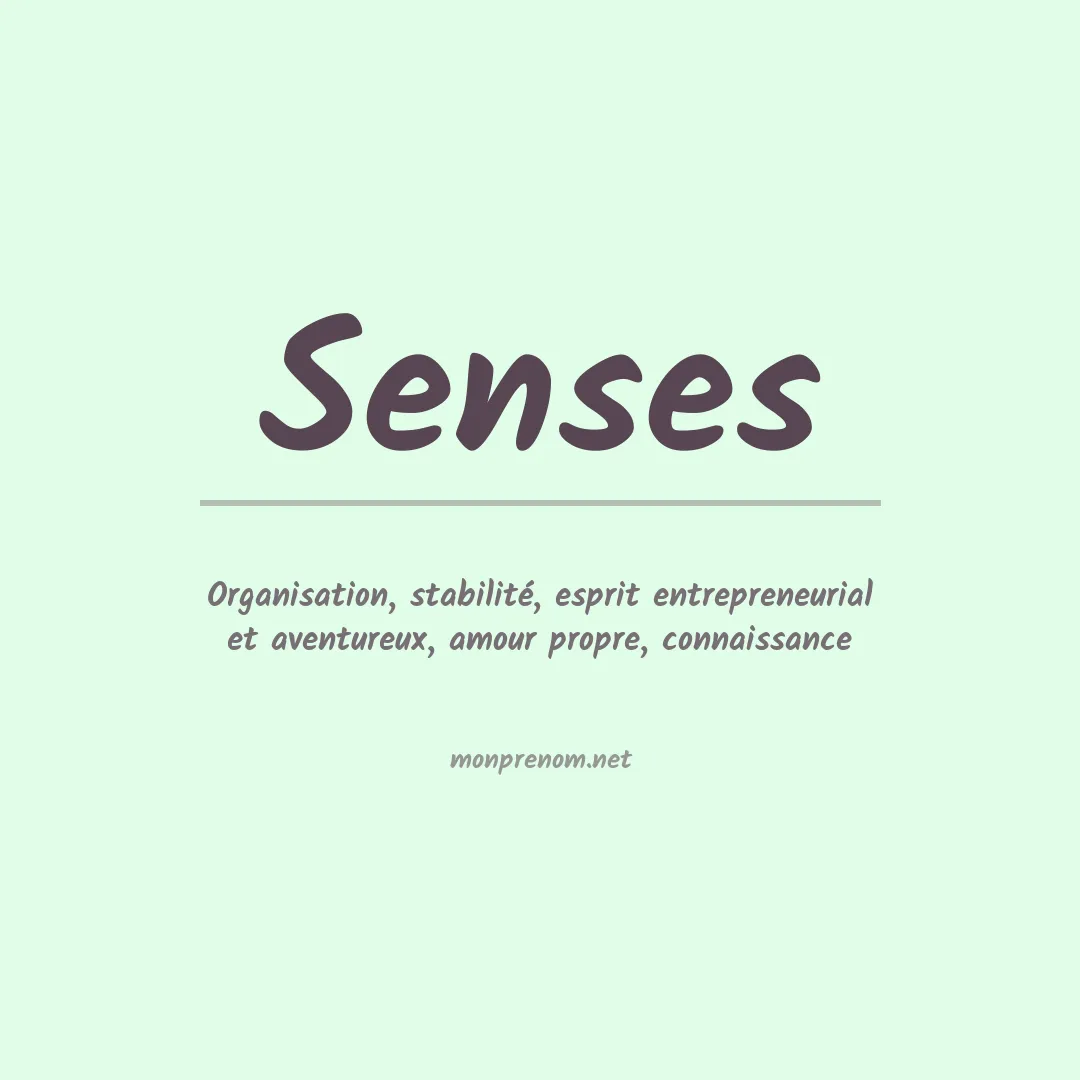 Signification du prénom Senses