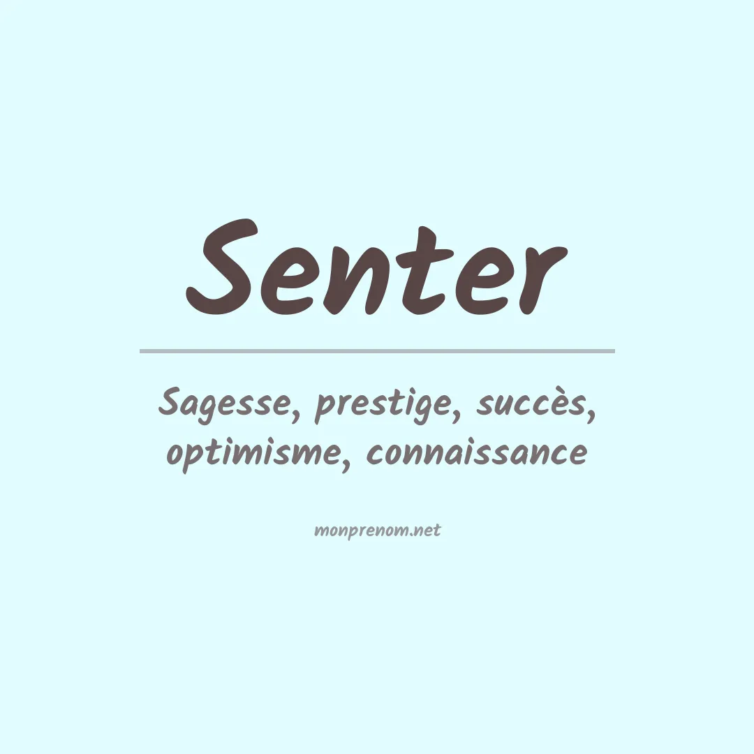 Prénom Senter