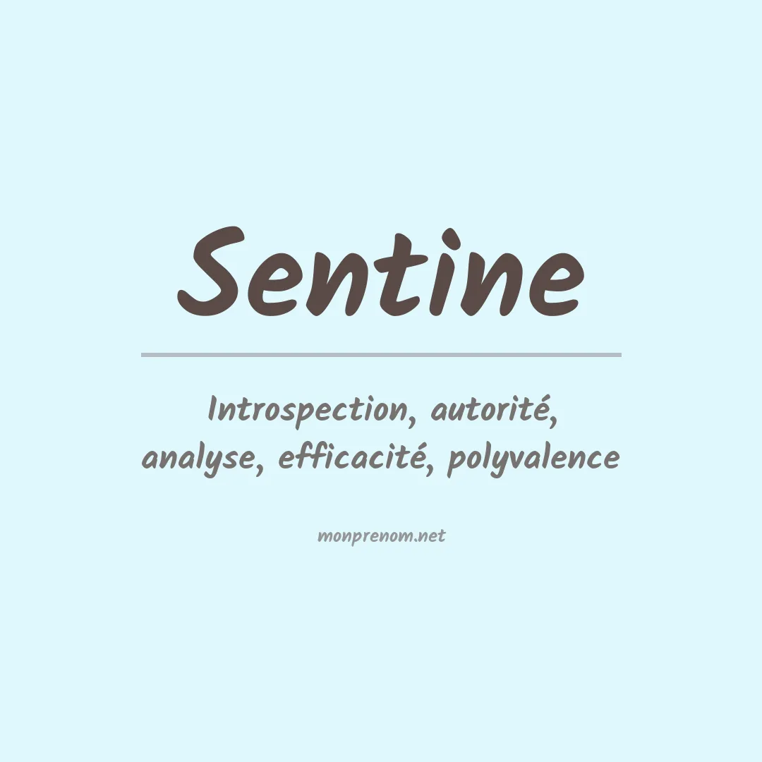 Signification du prénom Sentine