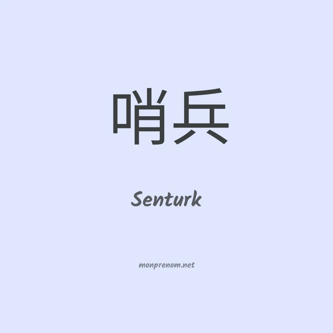 Senturk en chinois