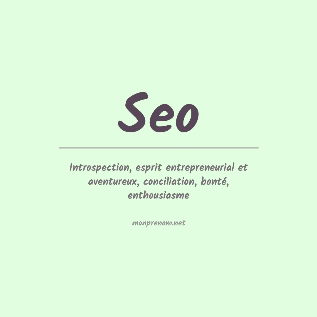 Prénom Seo