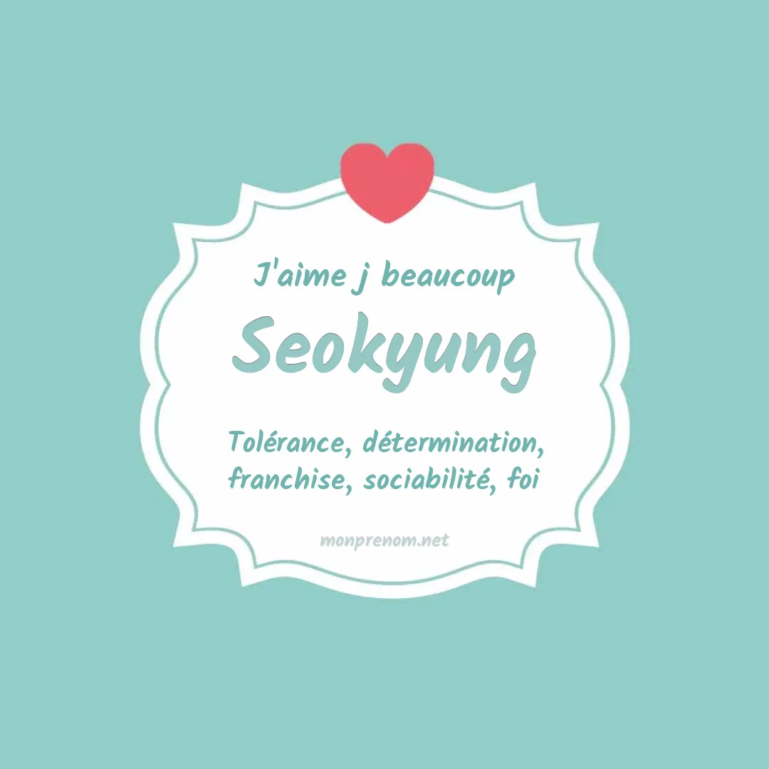 J'aime beaucoup Seokyung