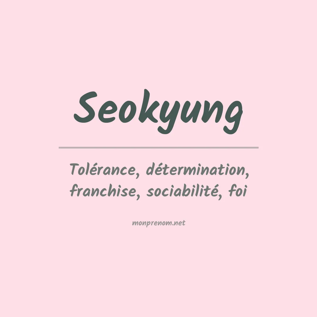 Prénom Seokyung
