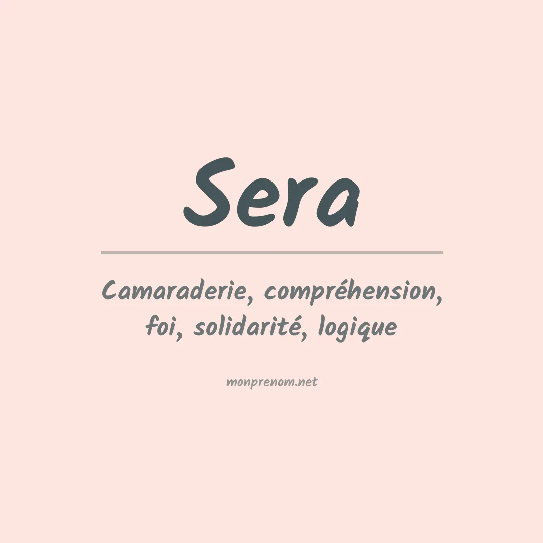 Prénom Sera