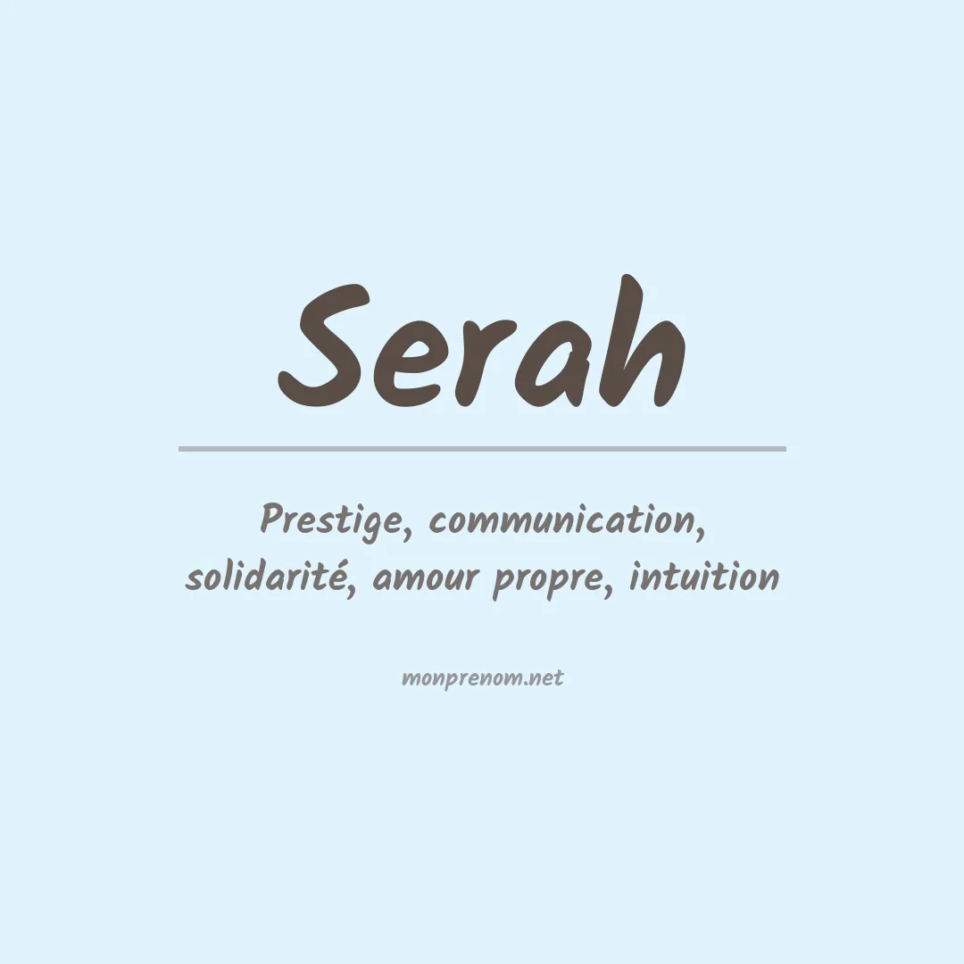 Signification du prénom Serah
