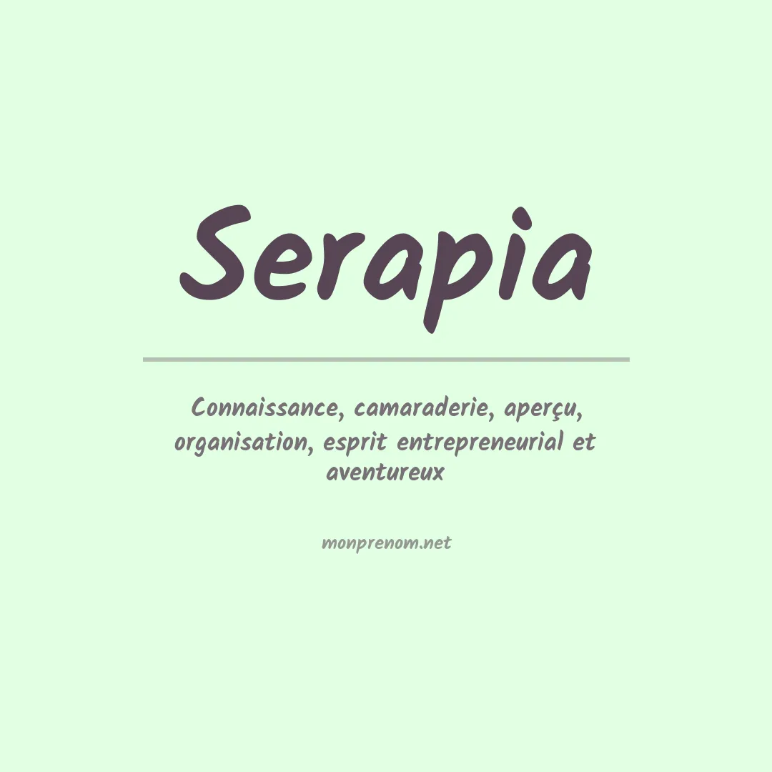 Signification du prénom Serapia
