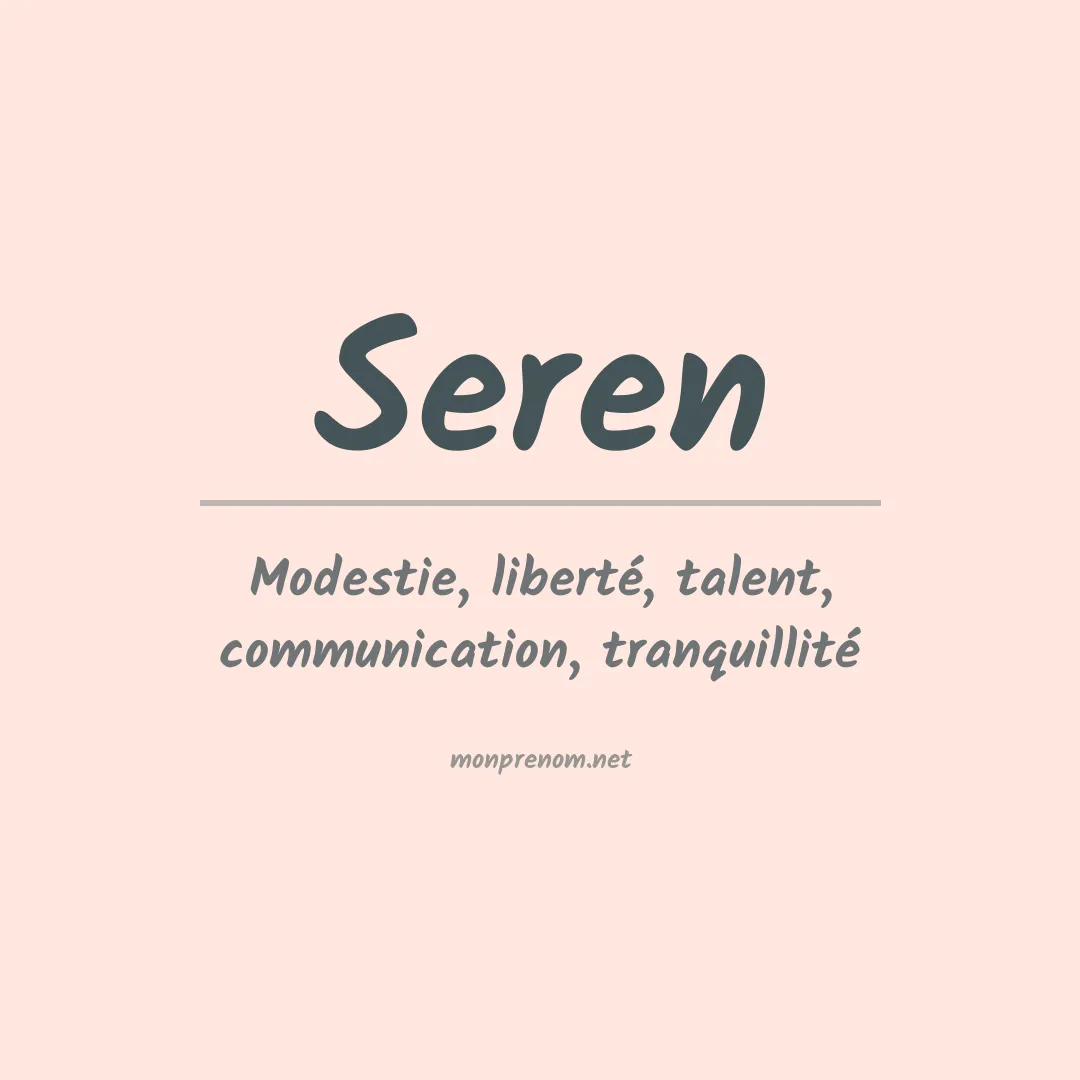 Signification du prénom Seren