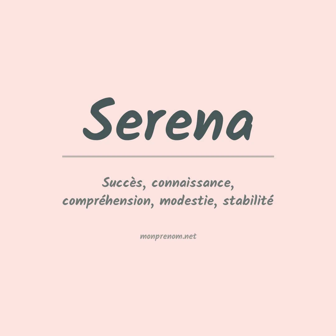 Prénom Serena
