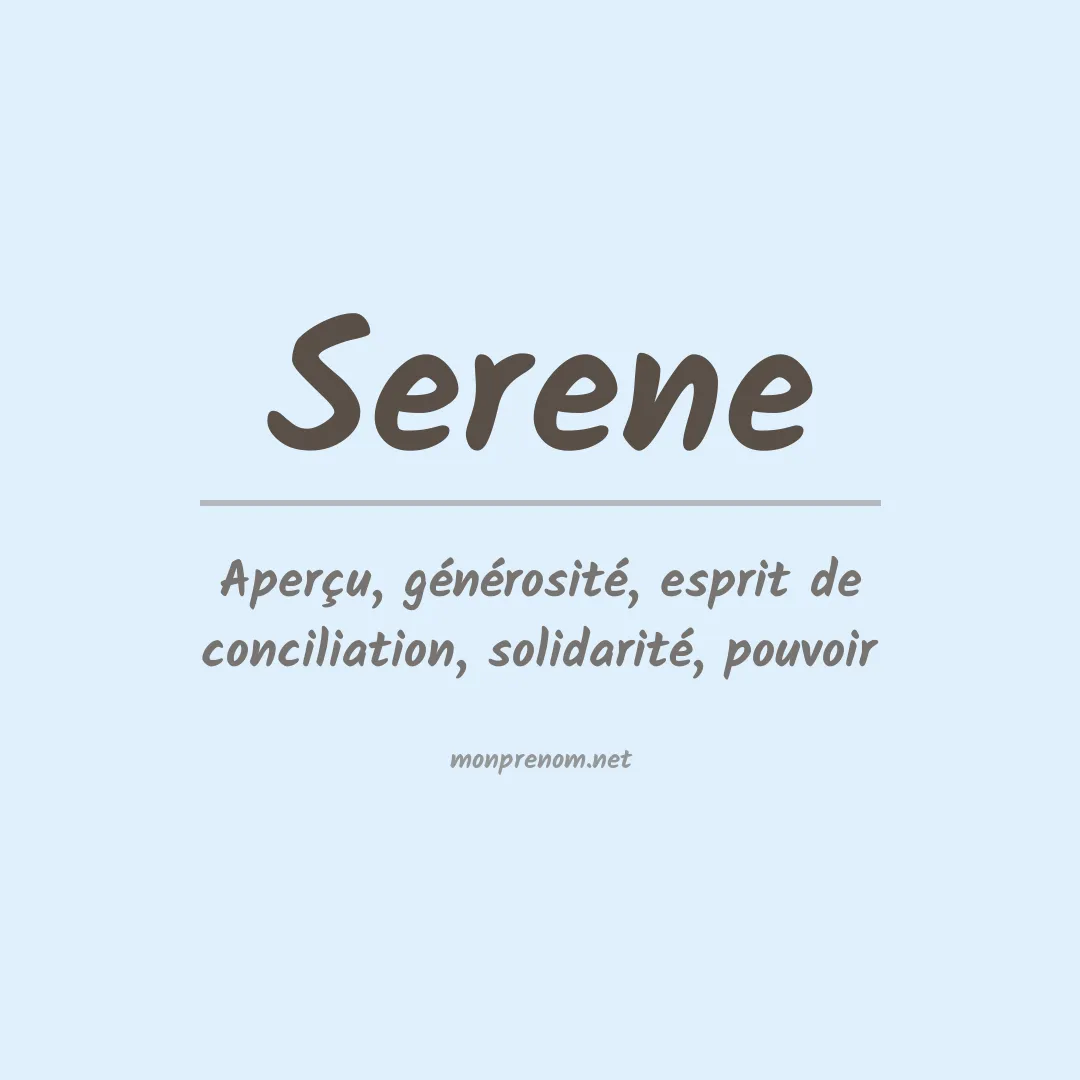 Prénom Serene