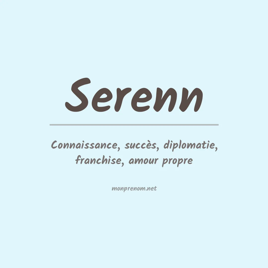 Signification du prénom Serenn