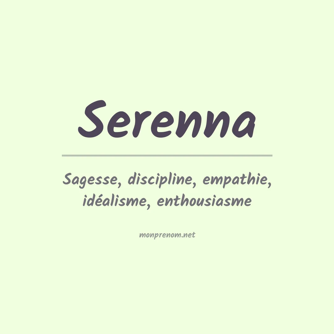 Prénom Serenna