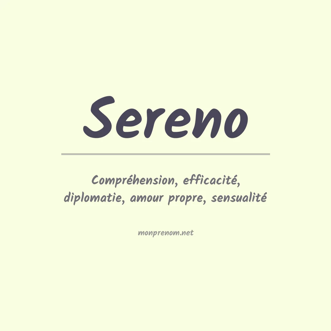 Prénom Sereno