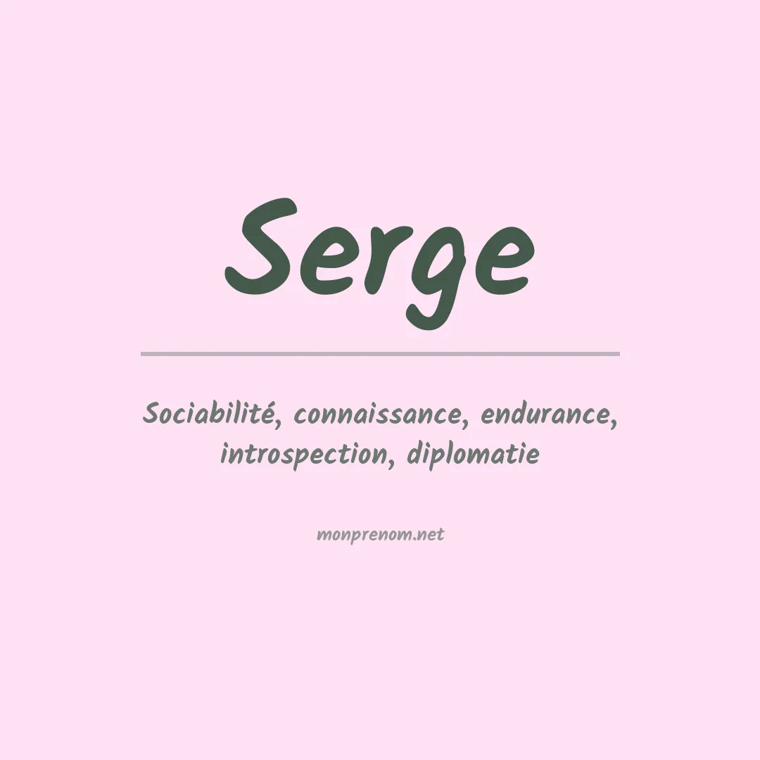 Prénom Serge