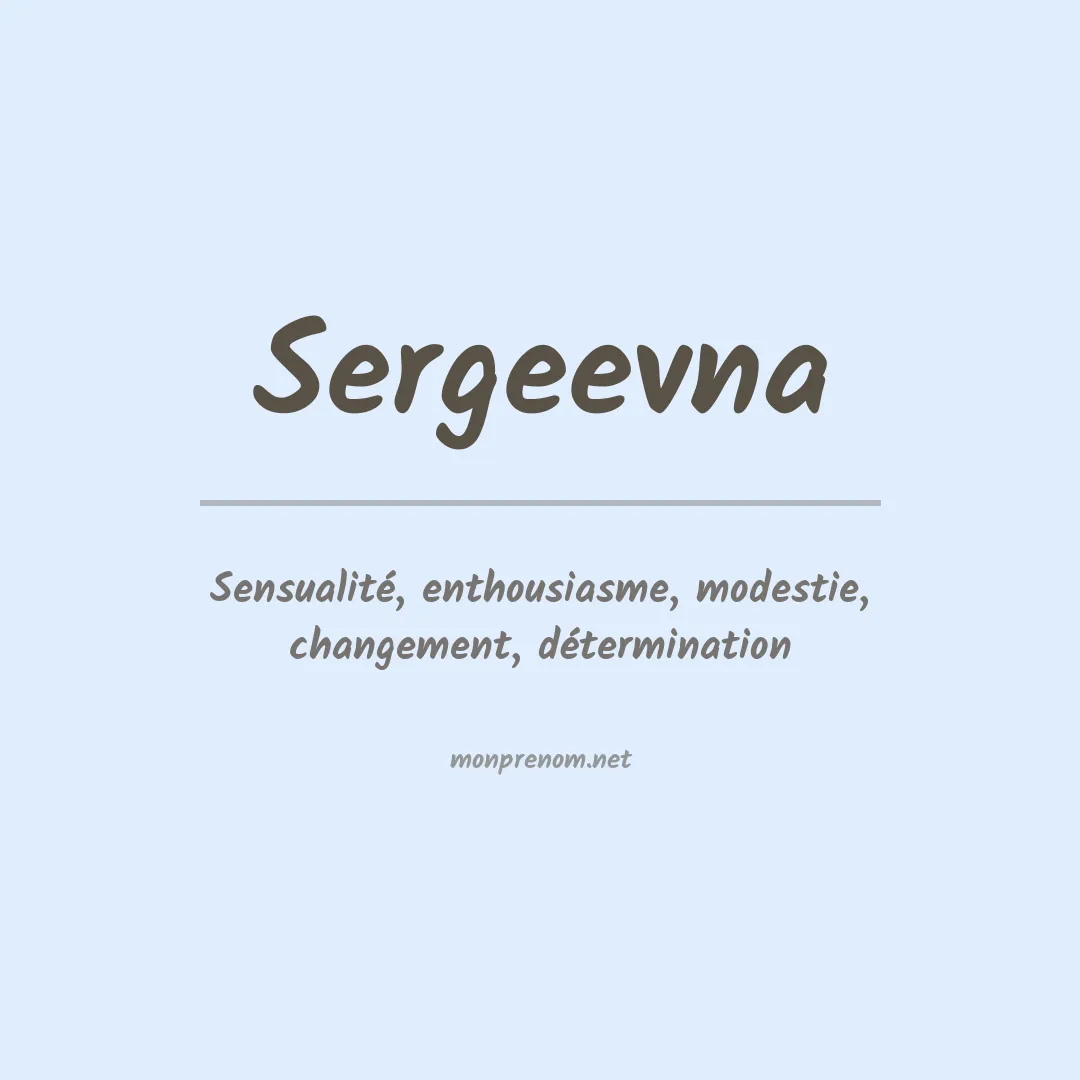 Prénom Sergeevna