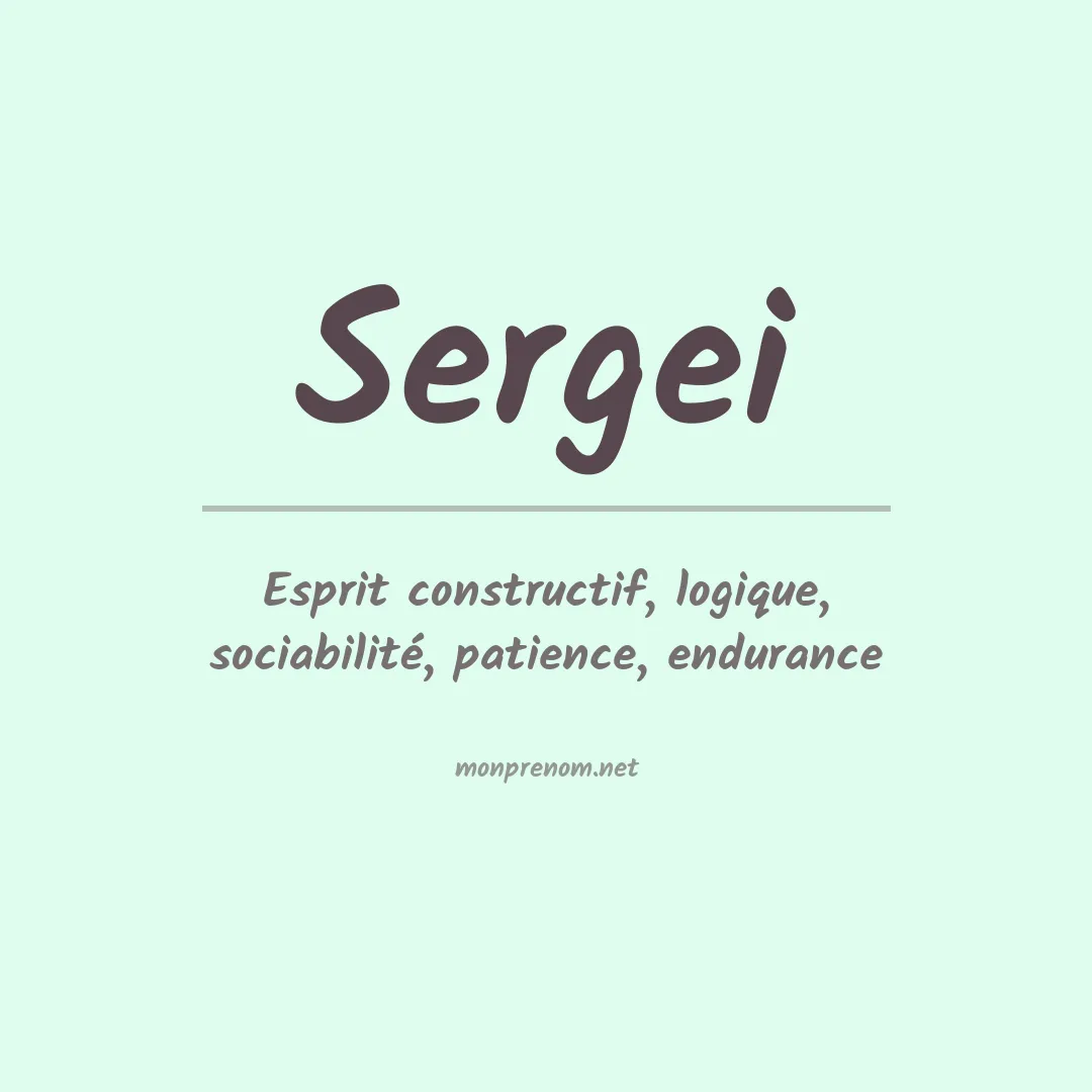 Prénom Sergei