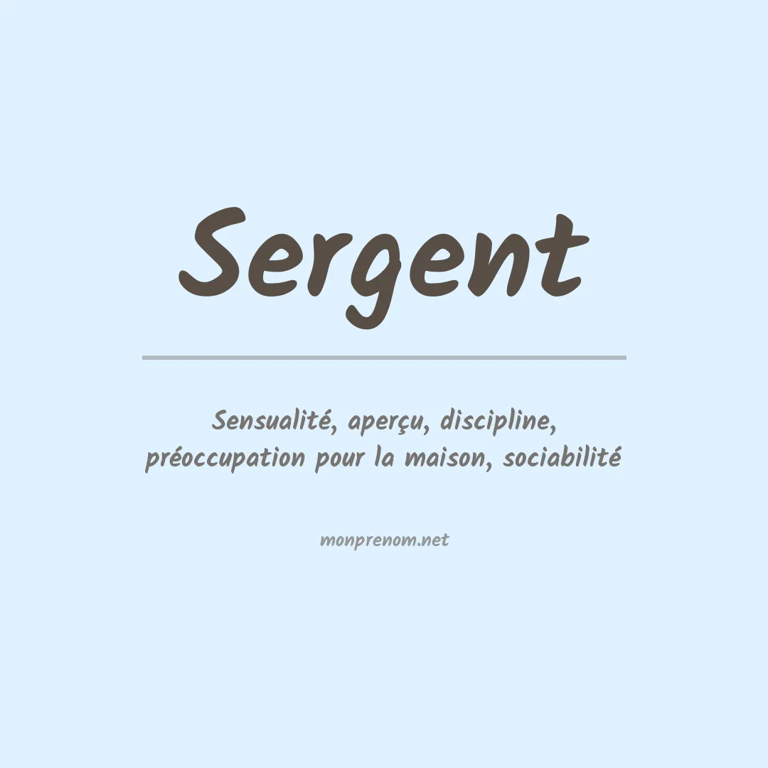 Prénom Sergent