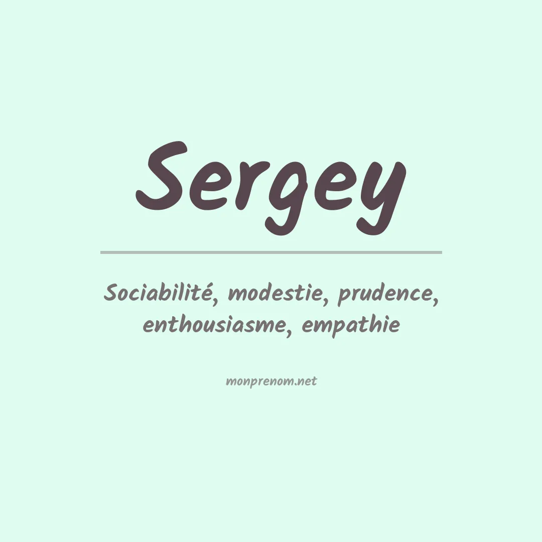 Prénom Sergey