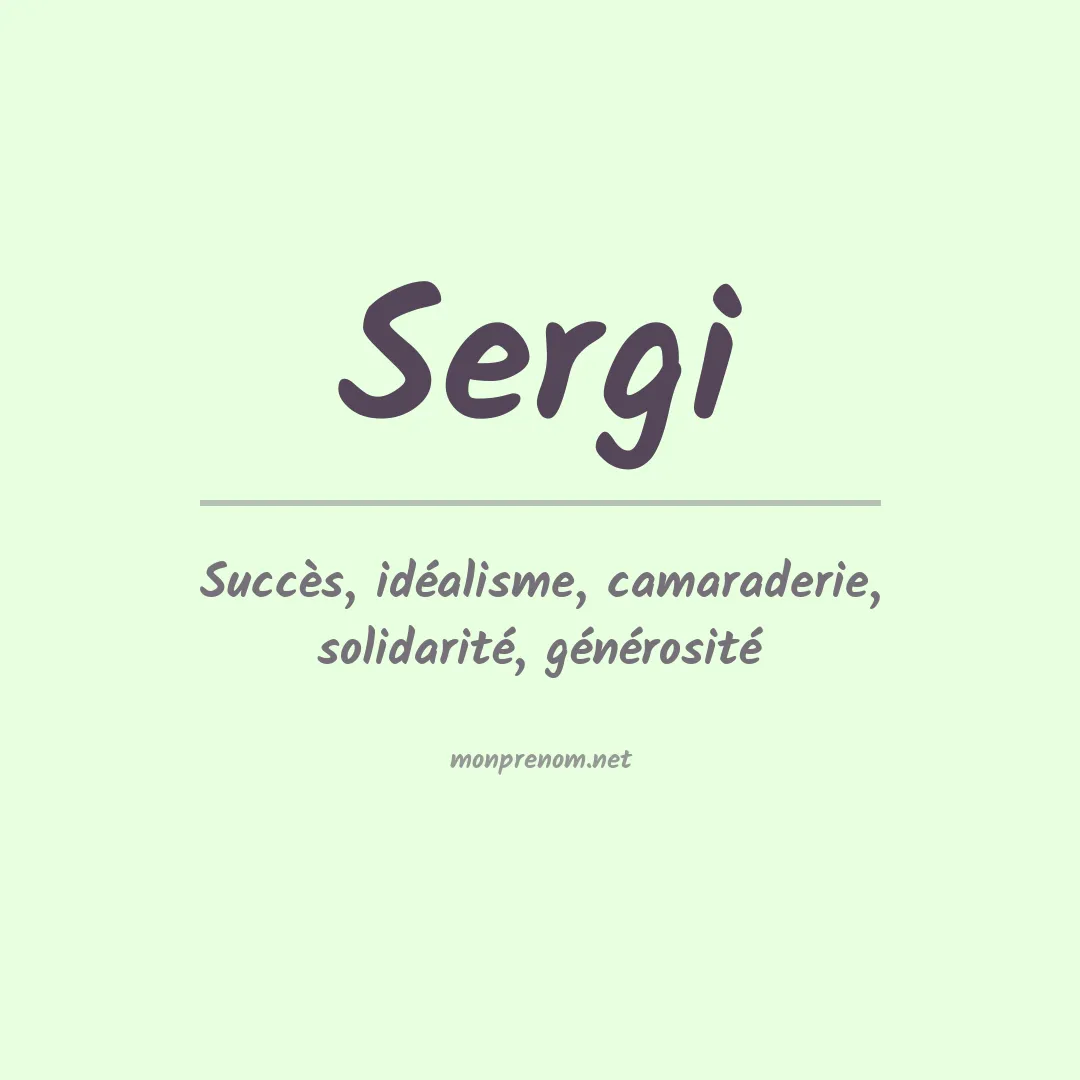 Prénom Sergi