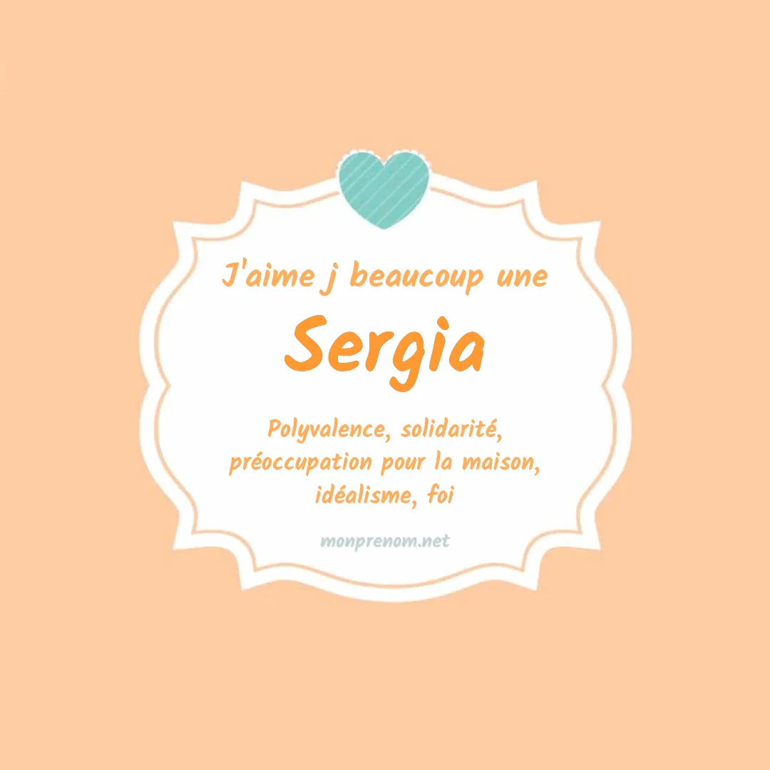 J'aime beaucoup Sergia