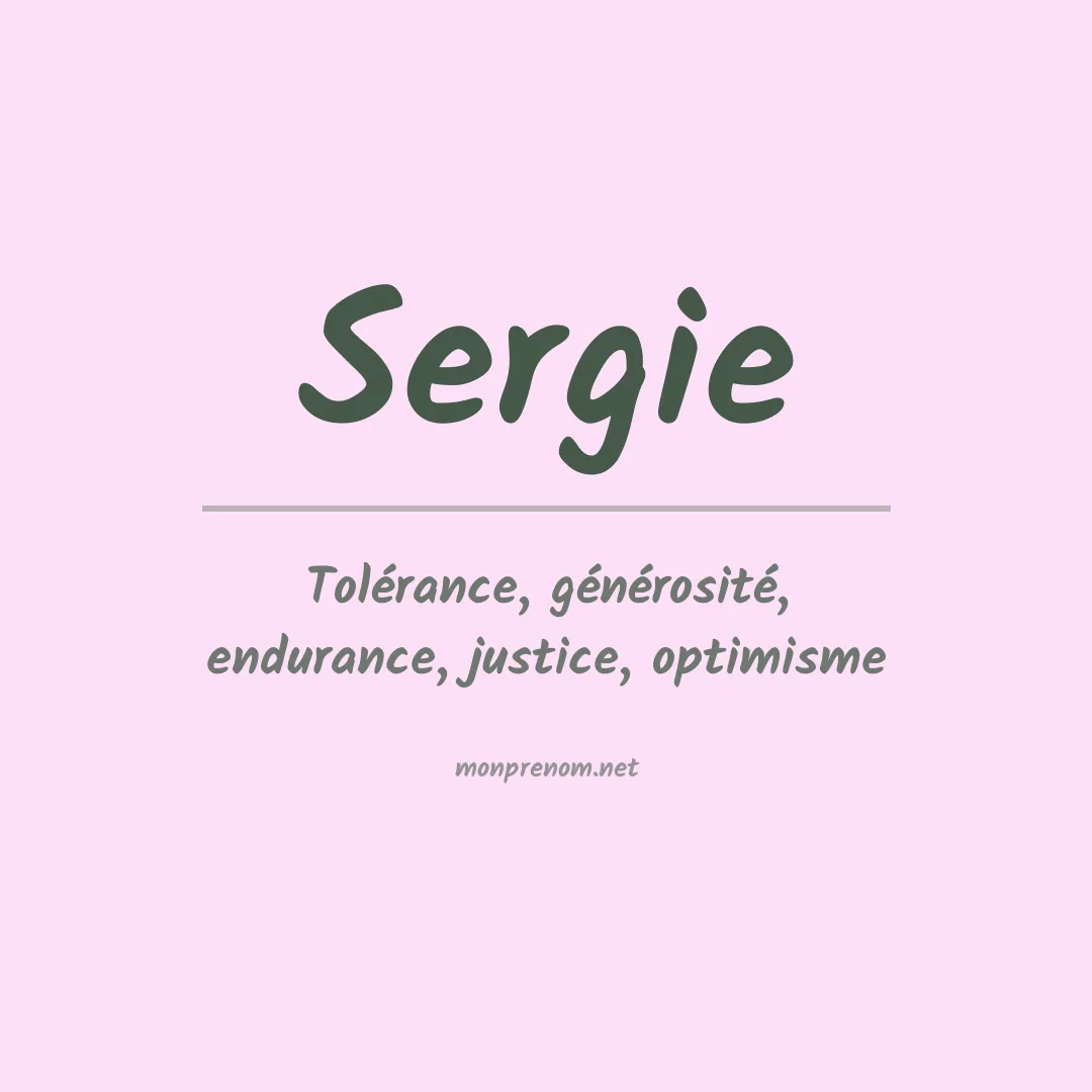 Signification du prénom Sergie