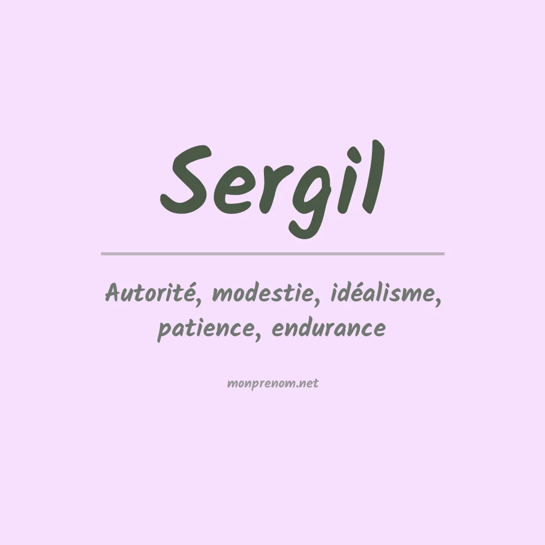 Signification du prénom Sergil