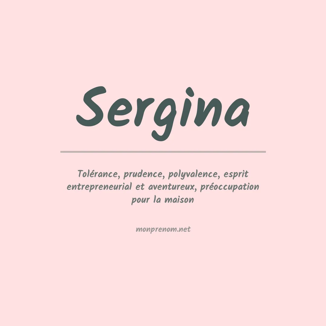 Prénom Sergina